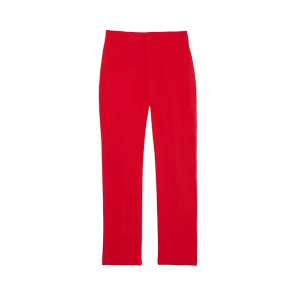 Kate Spade Mainline Red Twill Straight Leg Pants NWT Size 14 - Picture 8 of 10